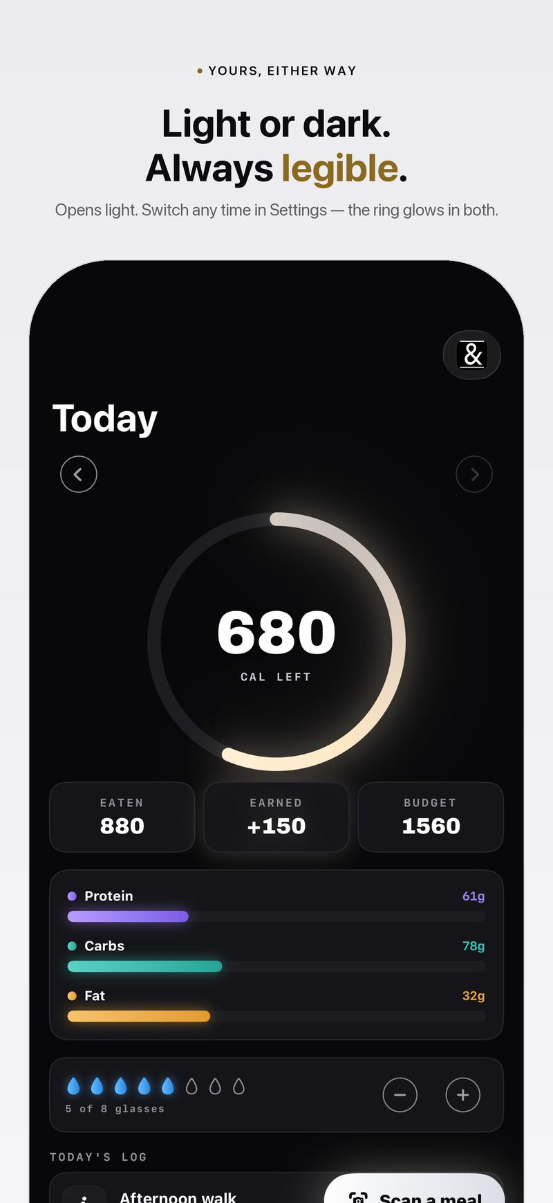 I Want To & I Will — the same Today screen in light mode