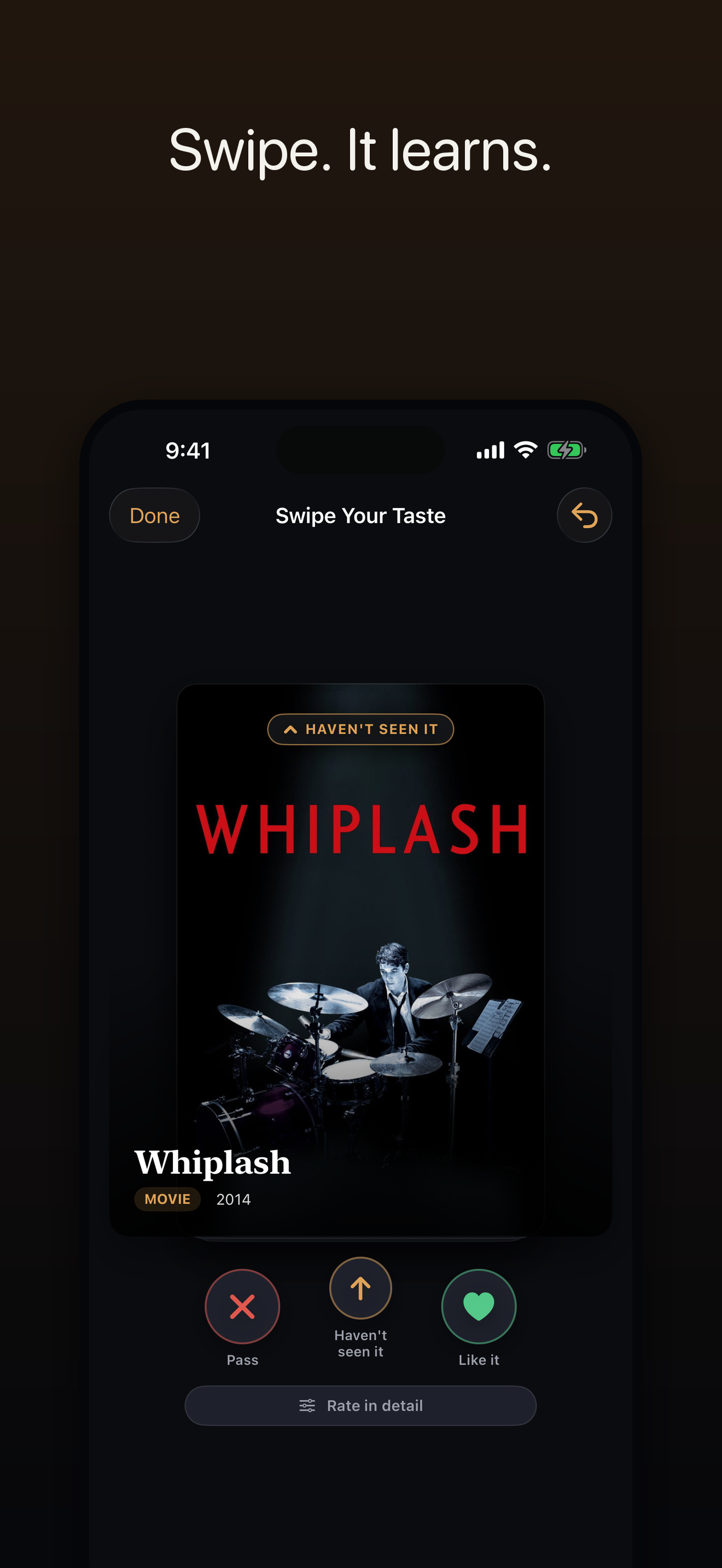 ReelCritic — swipe to teach it your taste