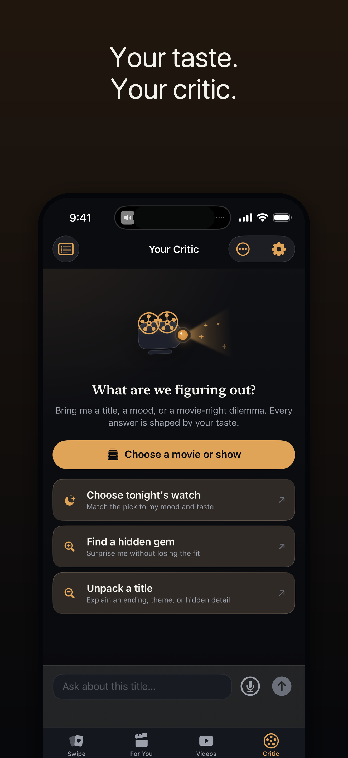 ReelCritic — a spoiler-aware critic grounded in your taste