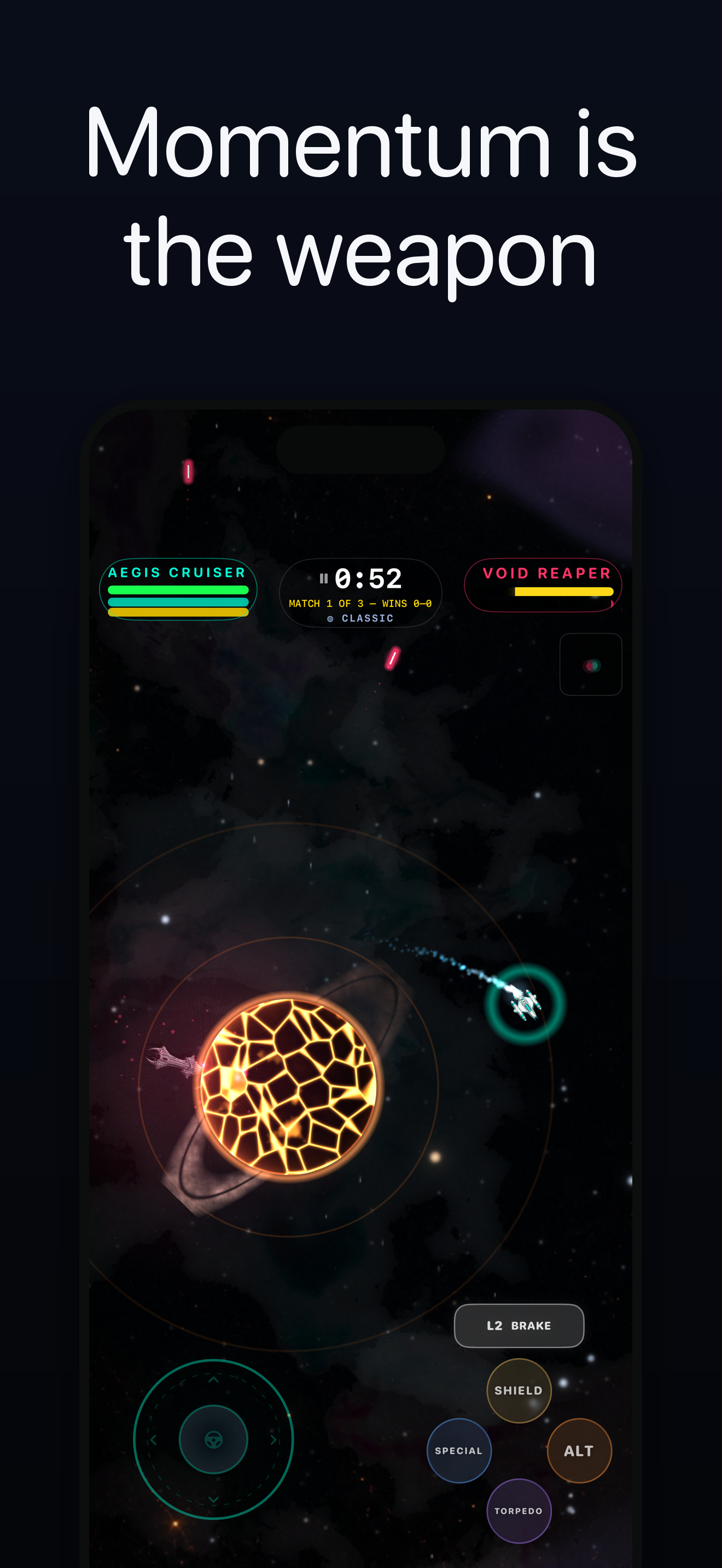 Stellar Melee: Starship Duel — physics-driven space combat